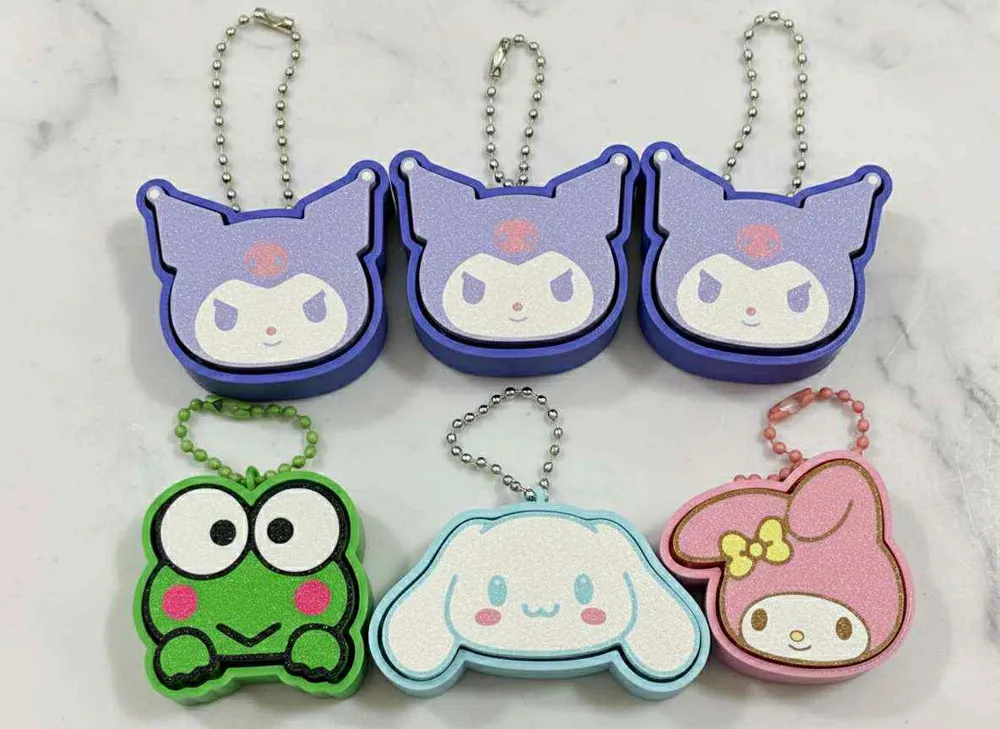 Hasil cetak 3D Clicker Karakter Sanrio - Sanrio Kuromi, Keroppi, Cinnamoroll,Melody Clicker